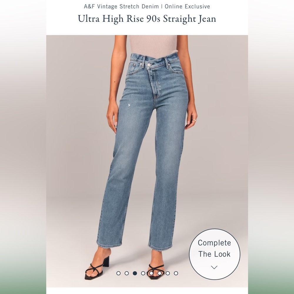 COPY - Abercrombie ultra high rise 90s straight jean